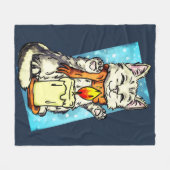 Winterkatze Fleecedecke (Vorderseite (Horizontal))