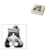 Winterkatze Kakao Gummistempel (Stempel)