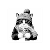 Winterkatze Kakao Gummistempel (Prägung)