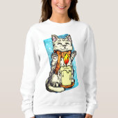 Winterkatze Sweatshirt (Vorderseite)