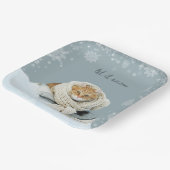 Winterkatze zum Schneekoppeln von Tellern Pappteller (Gewinkelt)