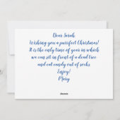 Winterkatzen Funny Holiday Pub Weihnachtskarte Feiertagskarte (Rückseite)