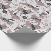 Winterkatzen Geschenkpapier (Ecke)