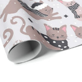 Winterkatzen Geschenkpapier (Rolleneckpunkt)