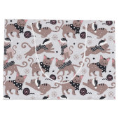 Winterkatzen Große Geschenktüte (Rückseite)