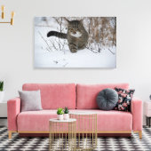 Winterkatzen-Leinwand Leinwanddruck (Insitu (Wohnzimmer))