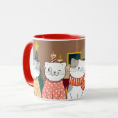 Winterkatzen Tasse (Vorderseite Links)
