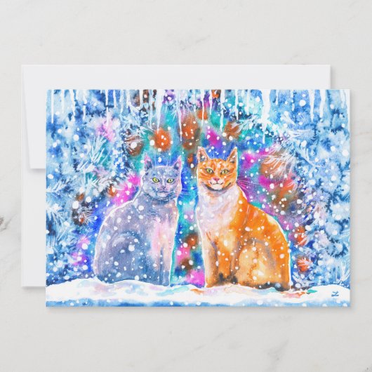 Winterkatzen Weihnachten (Vorderseite)