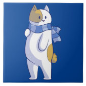 Winterkatzenfliese Fliese (Vorderseite)