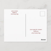 Winterkerzen Save the Date Postkarte (Rückseite)