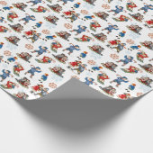 Winterkids Schlitten Schneeball Fight Snow Fun Url Geschenkpapier (Ecke)