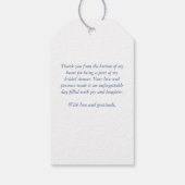 Winterkiefer für Brautparty Geschenkanhänger (Rückseite)