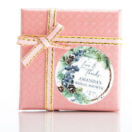 Winterkiefer für Brautparty Runder Aufkleber