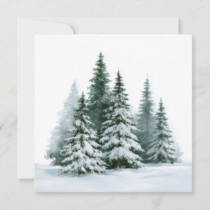 Winterkiefern Feiertagskarte