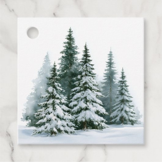 Winterkiefern Geschenkanhänger (Vorderseite)