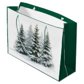 Winterkiefern Große Geschenktüte (Rückseite Schrägansicht)