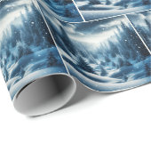 Winterkiefern im Bergtal Geschenkpapier (Rolleneckpunkt)