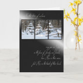 Winterkiefern im Wald zum Beileid Karte (Gelbe Blume)