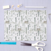 Winterkiefern mit Wasserfarbe Seidenpapier (Handwerk)