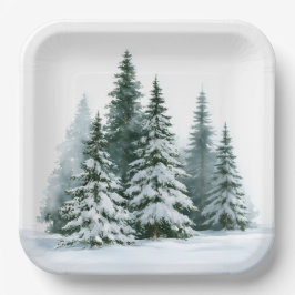 Winterkiefern Pappteller