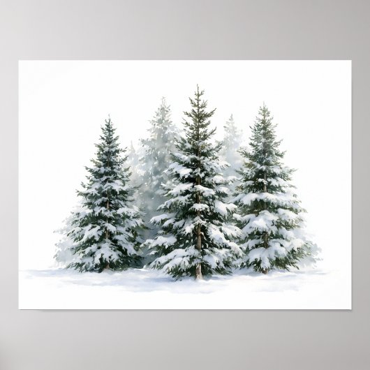 Winterkiefern Poster (Vorne)