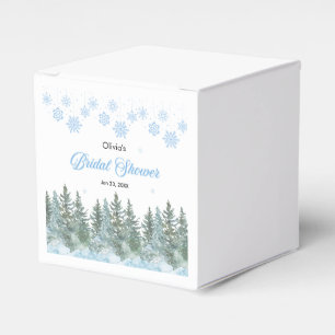 Winterkiefern Schneeblumen Brautparty Geschenkschachtel