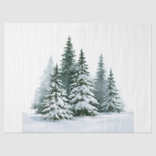 Winterkiefern Seidenpapier (Vorderseite)