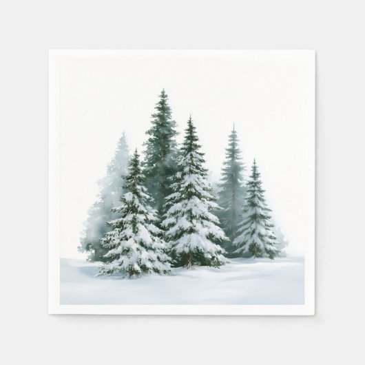 Winterkiefern Serviette (Vorderseite)