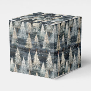 Winterkiefern und Weihnachtsstimmung Geschenkschachtel