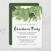 Winterkiefern| Weihnachtszeit - Party Einladung (Vorne/Hinten)