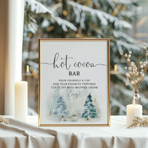 Winterkiefern wie Kakao-Bar Poster