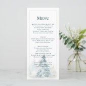 Winterkiefernbäume schneebedecktes Hintergrundmenü Menükarte (Stehend Vorderseite)