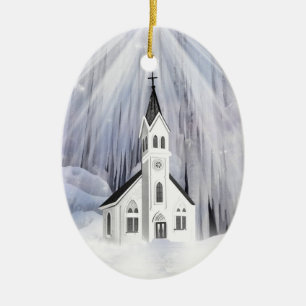 Winterkirche Keramik Ornament