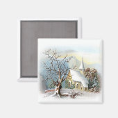 Winterkirche Magnet (Vorderseite/Rückseite)