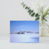 Winterkirche Postkarte (Stehend Vorderseite)