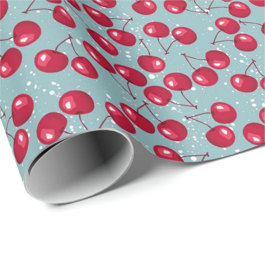 Winterkirsche. Geschenkpapier (Rolleneckpunkt)