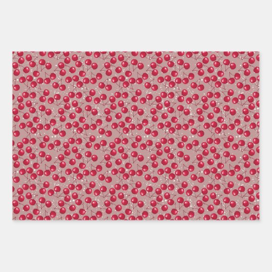 Winterkirsche. Geschenkpapier Set (Vorderseite 3)