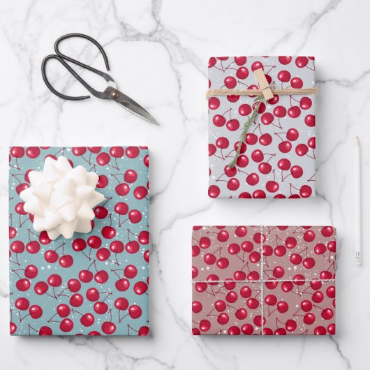 Winterkirsche. Geschenkpapier Set (Vorderseite)