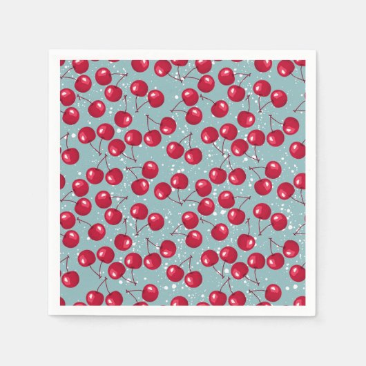 Winterkirsche. Serviette (Vorderseite)