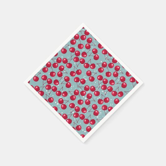 Winterkirsche. Serviette (Ecke)