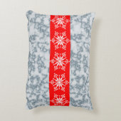 Winterkissen-Design mit Schneeflocken und Eis. Dekokissen (Rückseite(Vertikal))