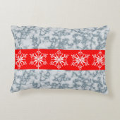 Winterkissen-Design mit Schneeflocken und Eis. Dekokissen (Rückseite)