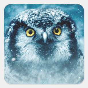 Winterkleber Quadratischer Aufkleber