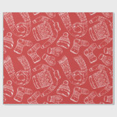 Winterkleideraum Pullover Mittens Scarves Socken Geschenkpapier (Flach)