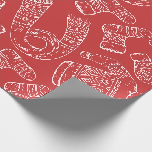 Winterkleideraum Pullover Mittens Scarves Socken Geschenkpapier (Ecke)