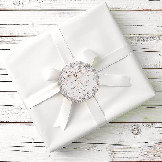 Winterkleidung Baby Cold Outdoor Babydusche Runder Aufkleber