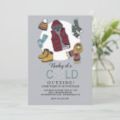 Winterkleidung - Einladung (Stehend Vorderseite)