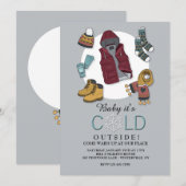 Winterkleidung - Einladung (Vorne/Hinten)