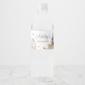 Winterkleidung Es ist kalte Außendusche Wasserflaschenetikett (Vorderseite)