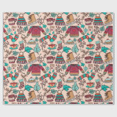 Winterkleidung Geschenkpapier (Flach)